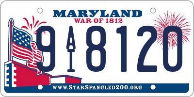 MD license plate 9AI8120