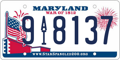 MD license plate 9AI8137