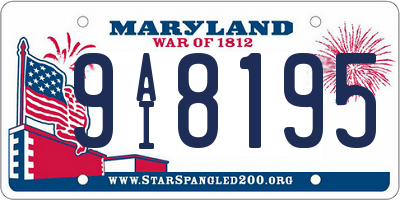 MD license plate 9AI8195