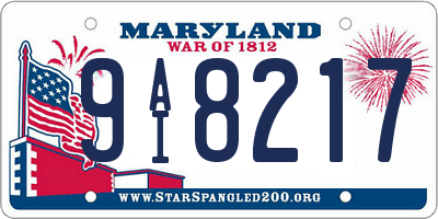 MD license plate 9AI8217