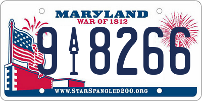 MD license plate 9AI8266