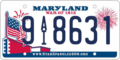 MD license plate 9AI8631