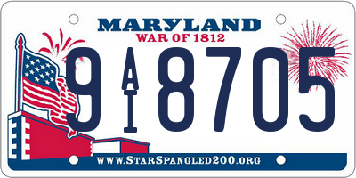 MD license plate 9AI8705