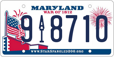 MD license plate 9AI8710