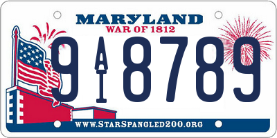 MD license plate 9AI8789