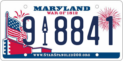 MD license plate 9AI8841