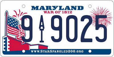 MD license plate 9AI9025