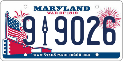 MD license plate 9AI9026
