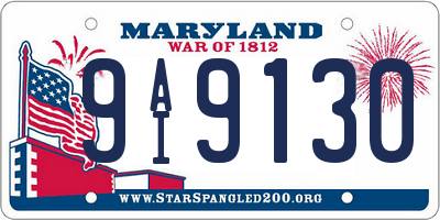 MD license plate 9AI9130