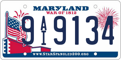 MD license plate 9AI9134