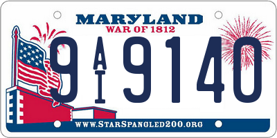 MD license plate 9AI9140