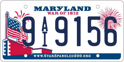 MD license plate 9AI9156