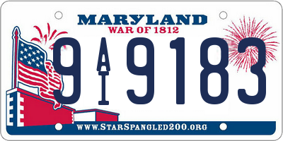 MD license plate 9AI9183