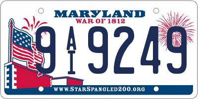 MD license plate 9AI9249
