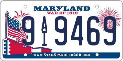 MD license plate 9AI9469