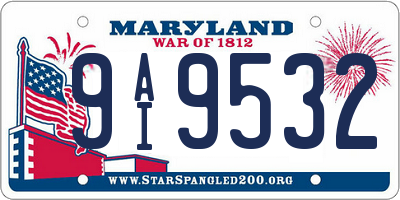 MD license plate 9AI9532