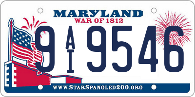MD license plate 9AI9546
