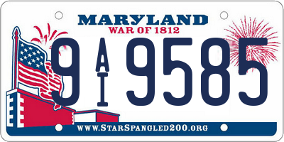 MD license plate 9AI9585