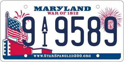 MD license plate 9AI9589