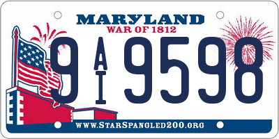 MD license plate 9AI9598