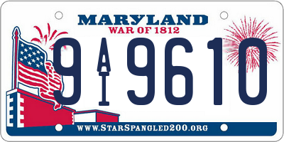 MD license plate 9AI9610