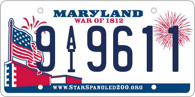 MD license plate 9AI9611