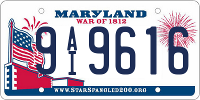MD license plate 9AI9616