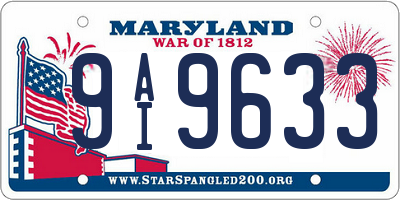 MD license plate 9AI9633