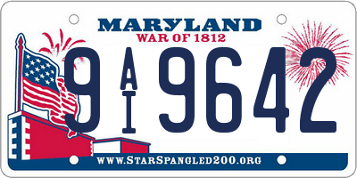 MD license plate 9AI9642