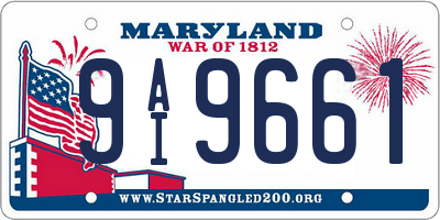 MD license plate 9AI9661