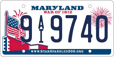 MD license plate 9AI9740