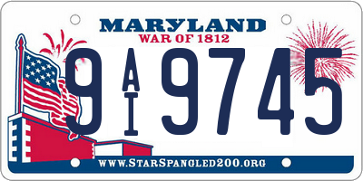 MD license plate 9AI9745