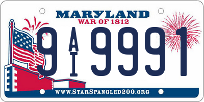 MD license plate 9AI9991