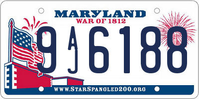 MD license plate 9AJ6188
