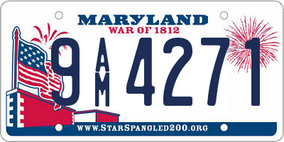 MD license plate 9AM4271
