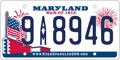 MD license plate 9AM8946