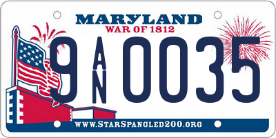 MD license plate 9AN0035