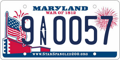 MD license plate 9AN0057