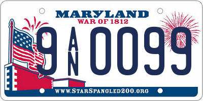 MD license plate 9AN0099