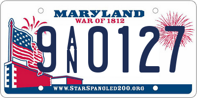 MD license plate 9AN0127