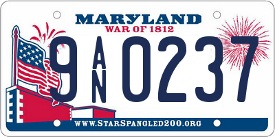 MD license plate 9AN0237