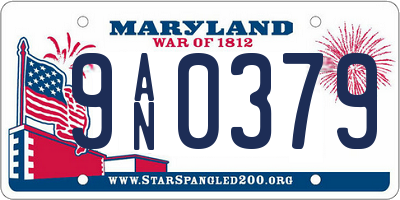 MD license plate 9AN0379