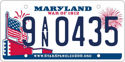 MD license plate 9AN0435