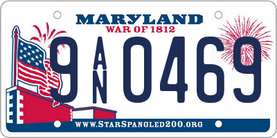 MD license plate 9AN0469