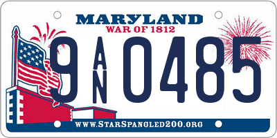 MD license plate 9AN0485