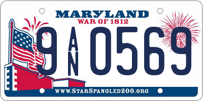 MD license plate 9AN0569