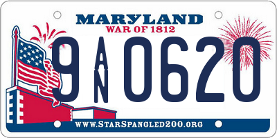 MD license plate 9AN0620