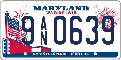 MD license plate 9AN0639