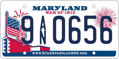 MD license plate 9AN0656