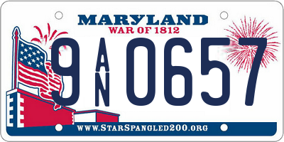 MD license plate 9AN0657